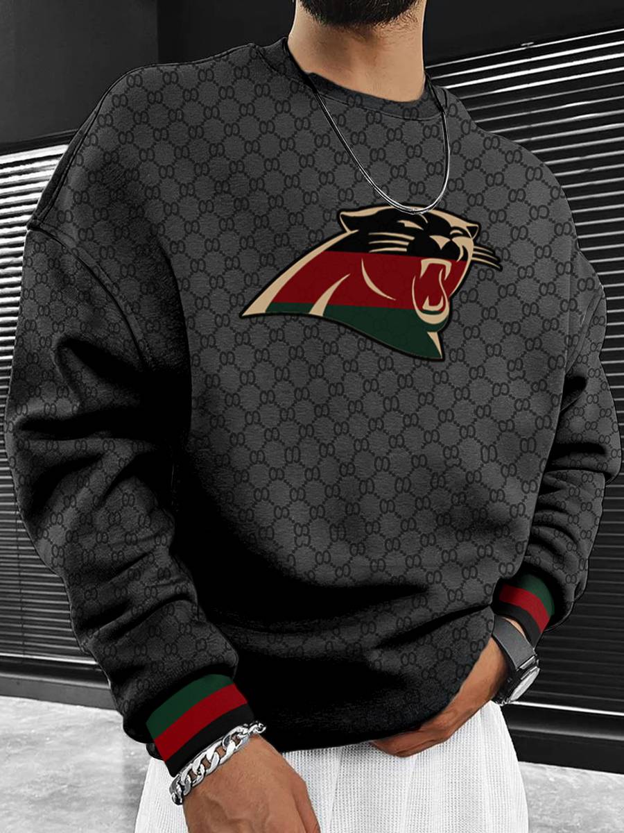 Carolina Panthers Men's Crew Neck Sweatshirt Black