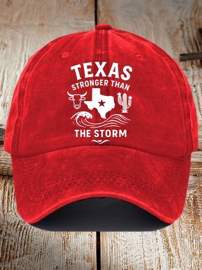 🙏💔Join us in praying for Texas.🙏Unisex Texas Stronger Than The Storm Print Baseball Cap