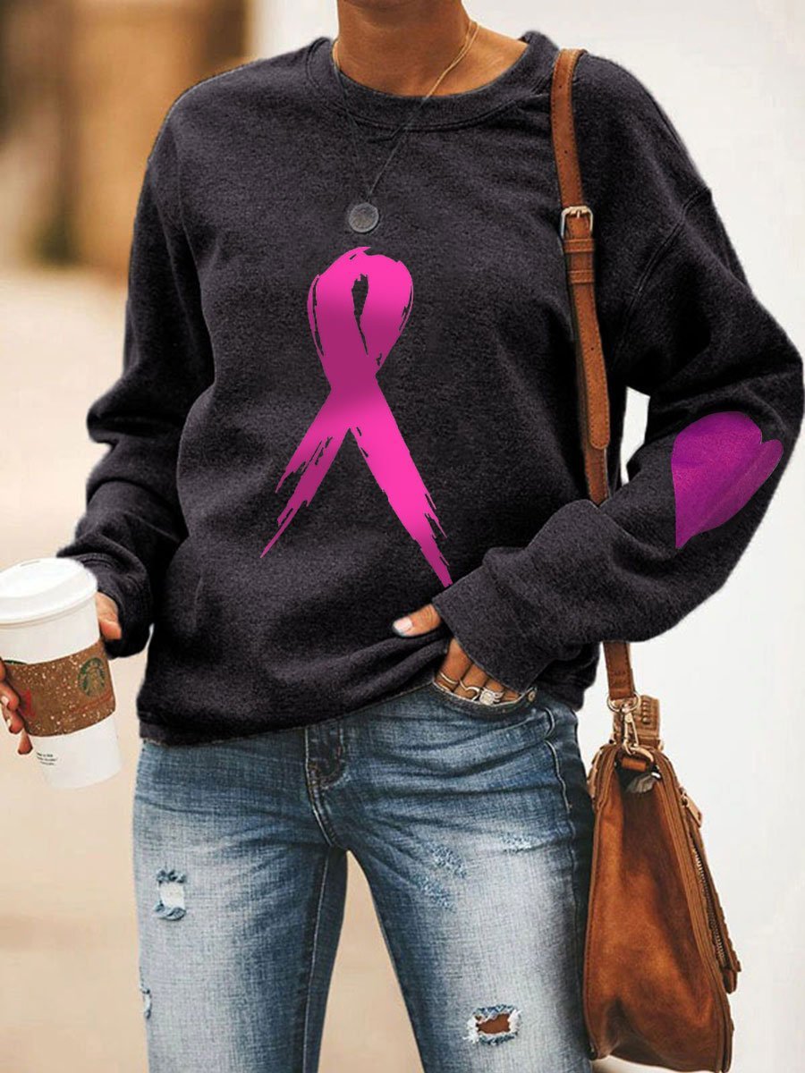 Women's Fans with Breast Cancer Care Month Casual Sweatshirt