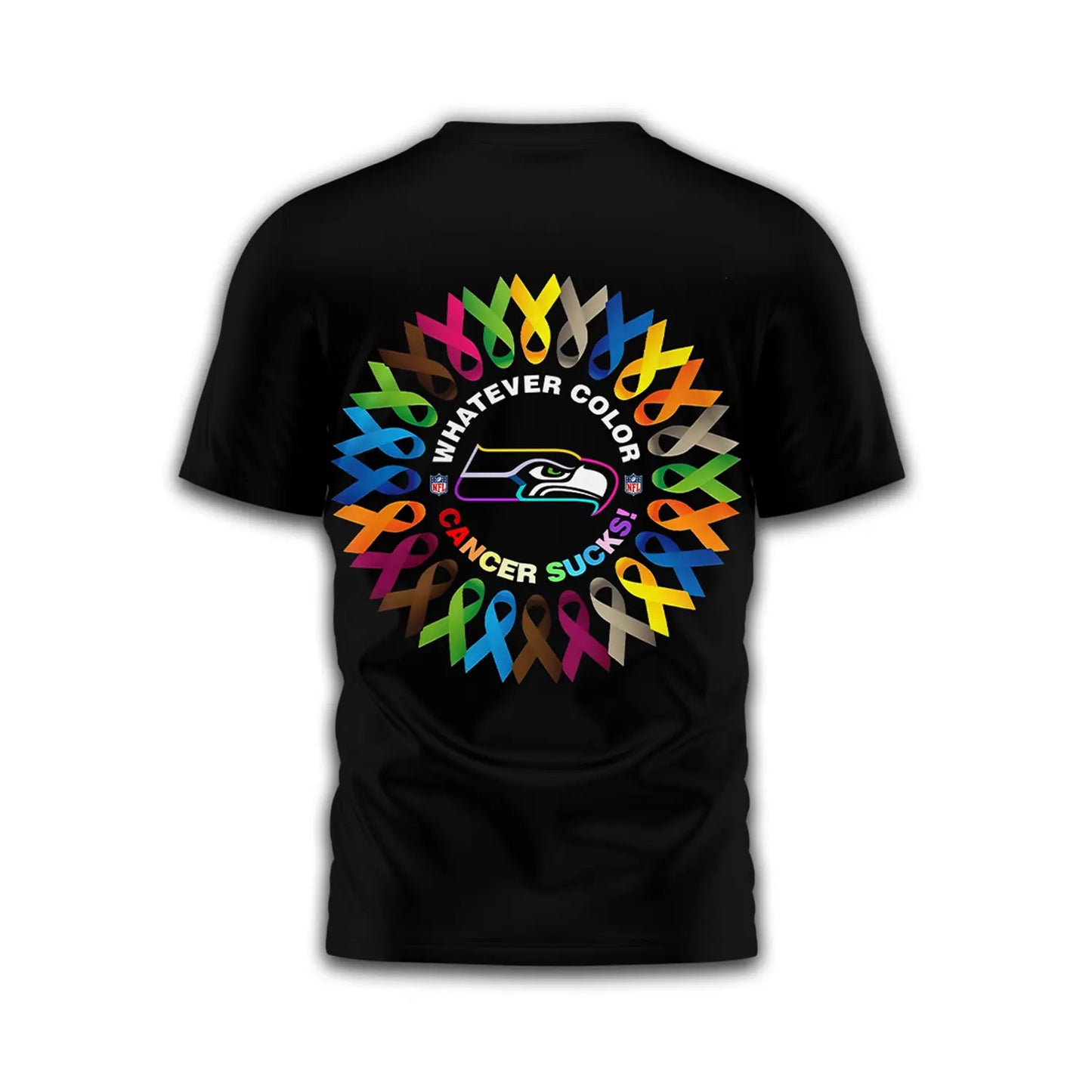 Seattle Seahawks | Premium Fight Cancer In All Colors 3D Shirt TD