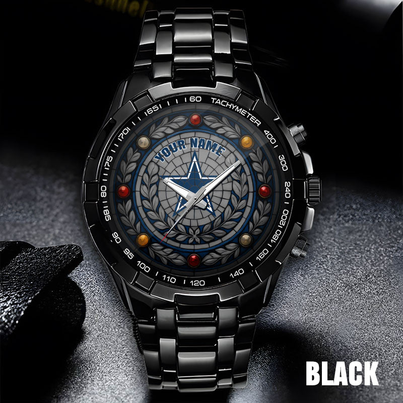 NFL Men Luxury Hand Watch All Colors Custom Any Name Gift For Fans
