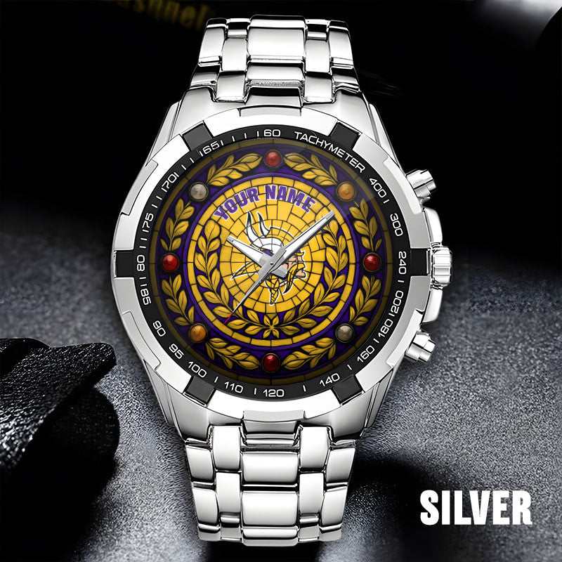 NFL Men Luxury Hand Watch All Colors Custom Any Name Gift For Fans