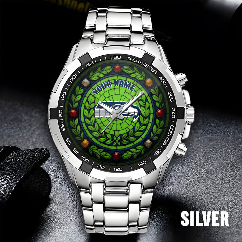 NFL Men Luxury Hand Watch All Colors Custom Any Name Gift For Fans