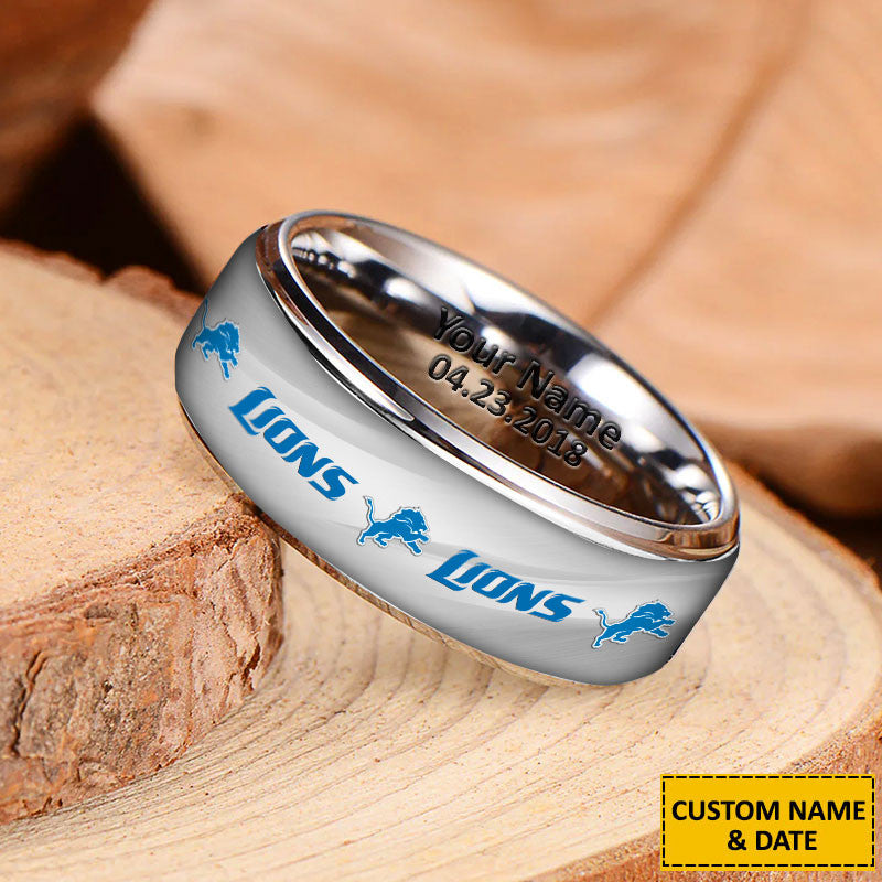 NFL New Style Ring All Team Personalized Name And Date Gift For Fans