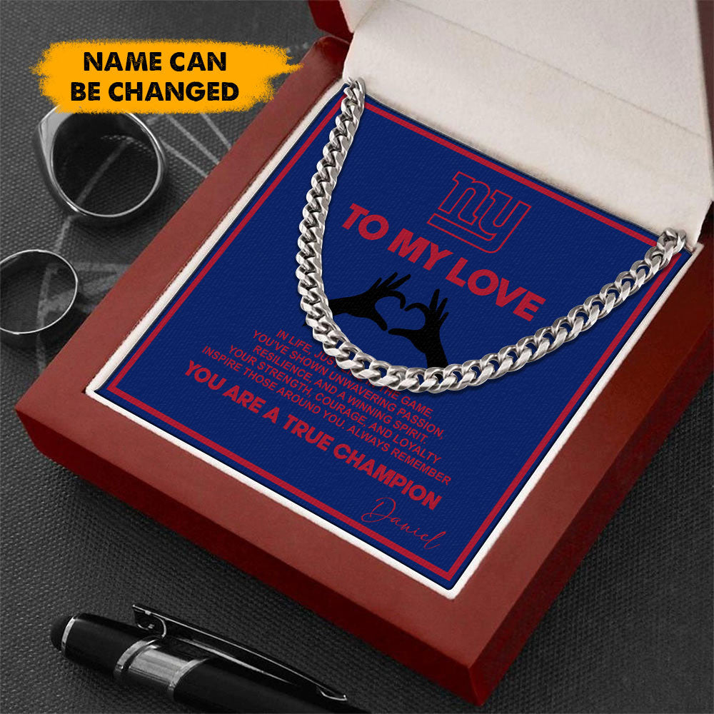 NFL Men Necklace Full Luxury Box Gifts Custom Any Name Gift For Fans