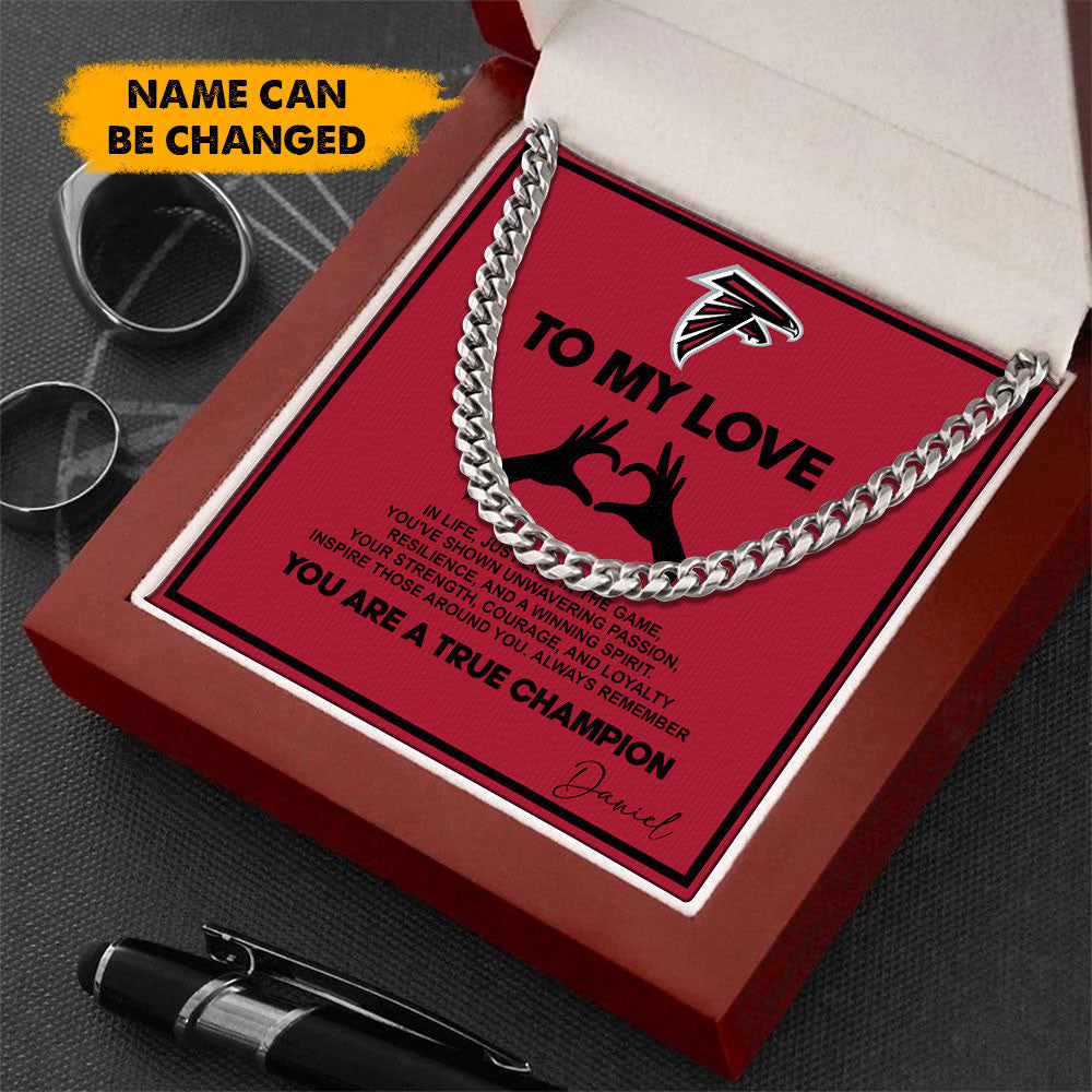 NFL Men Necklace Full Luxury Box Gifts Custom Any Name Gift For Fans