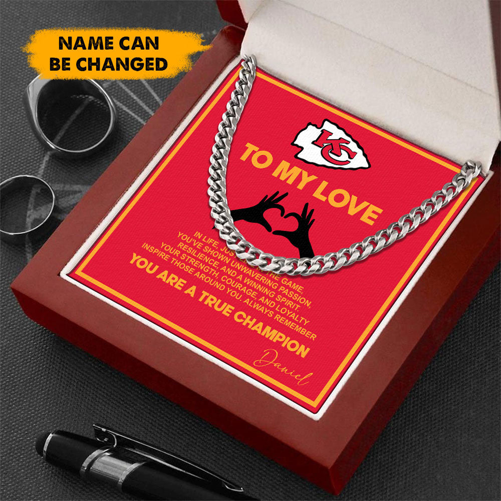 NFL Men Necklace Full Luxury Box Gifts Custom Any Name Gift For Fans