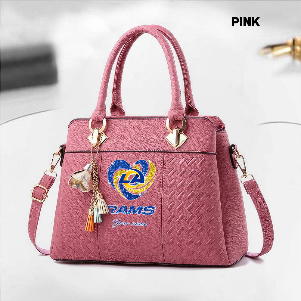 NFL New Heart Deluxe Handbag All Teams Custom Any Name Gift For Fans