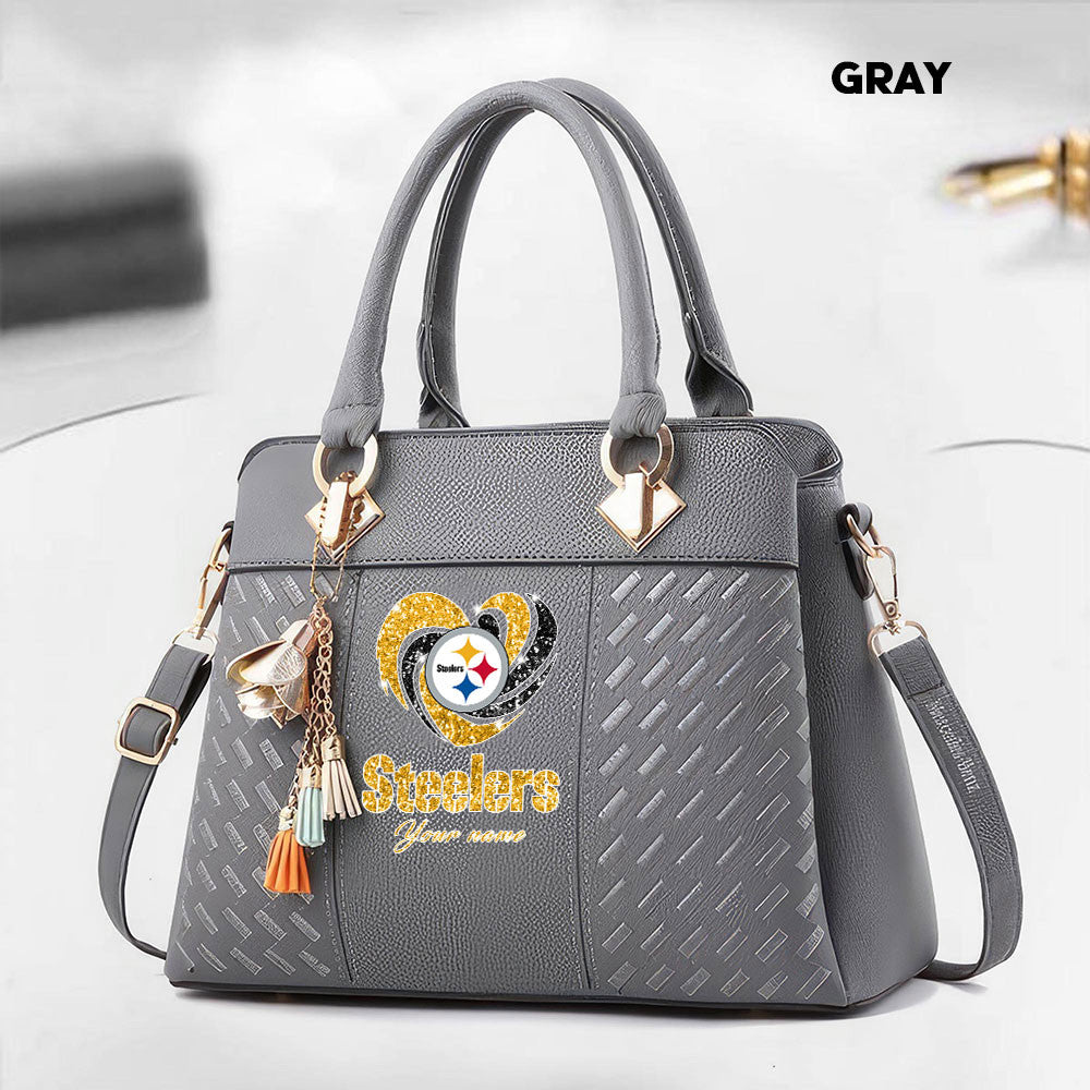 NFL New Heart Deluxe Handbag All Teams Custom Any Name Gift For Fans