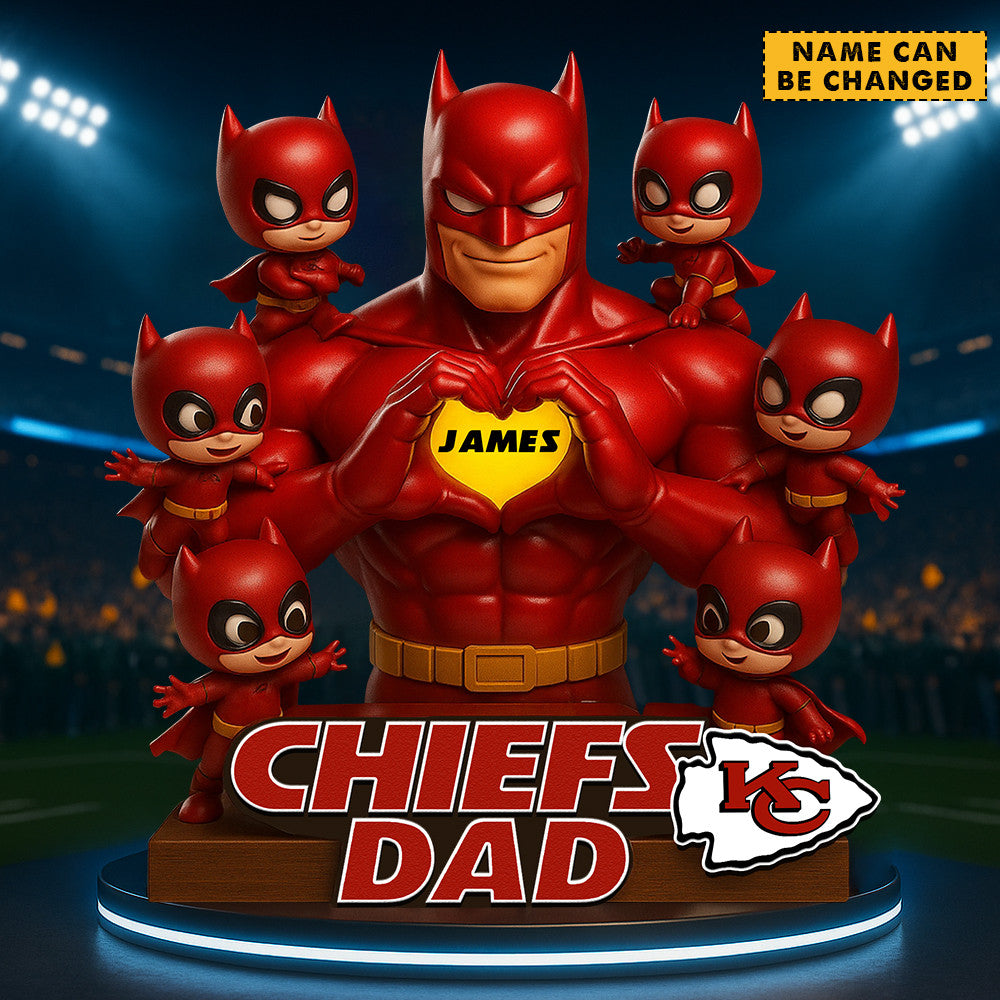 KC Chiefs Super ChiefsDad Acylic Block Plaque Custom Any Name Gift For Fans