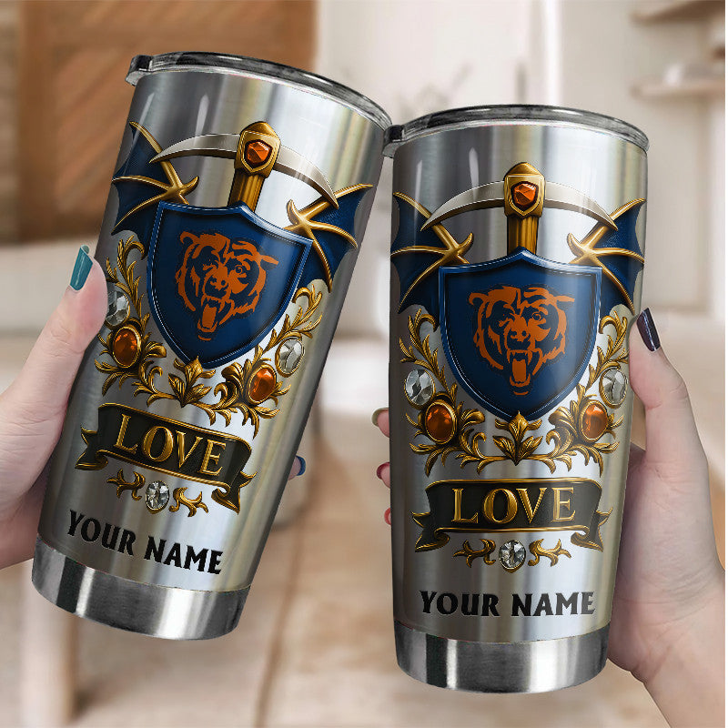 NFL Stainless Steel Tumbler New Style Personalized Any Name Special Gift For Fans