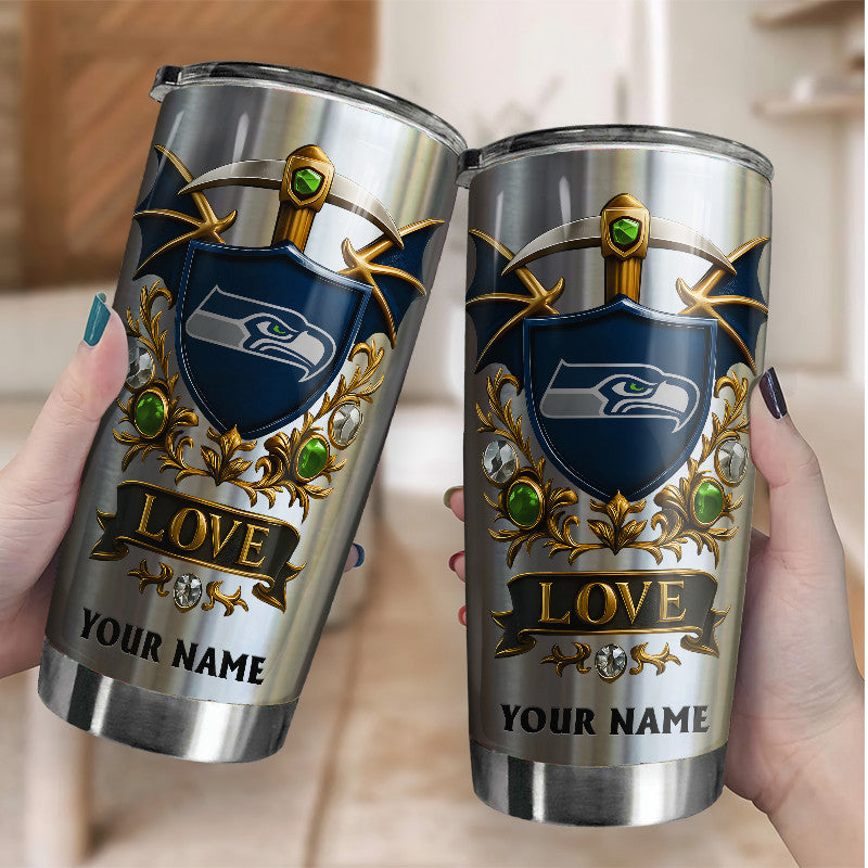 NFL Stainless Steel Tumbler New Style Personalized Any Name Special Gift For Fans