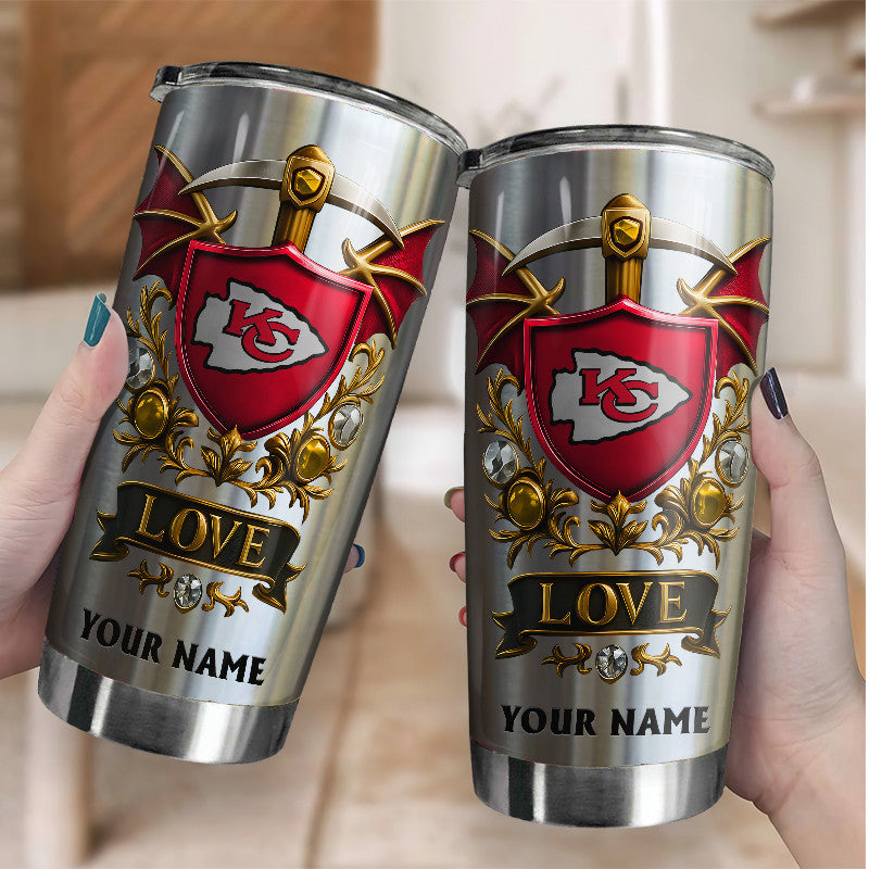 NFL Stainless Steel Tumbler New Style Personalized Any Name Special Gift For Fans