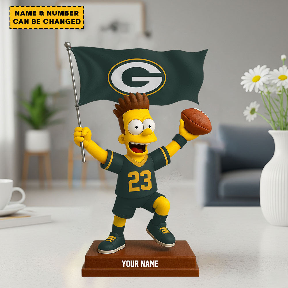NFL And Simp Cartoon Character Acrylic Block Plaque For Home Custom Any Name 16