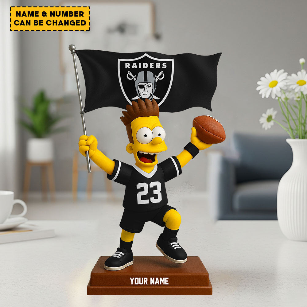 NFL And Simp Cartoon Character Acrylic Block Plaque For Home Custom Any Name 17