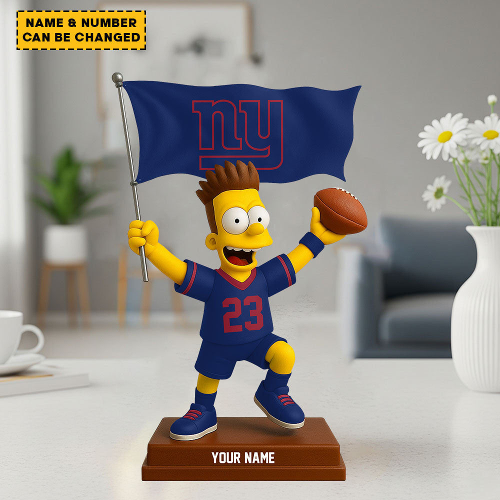 NFL And Simp Cartoon Character Acrylic Block Plaque For Home Custom Any Name 13