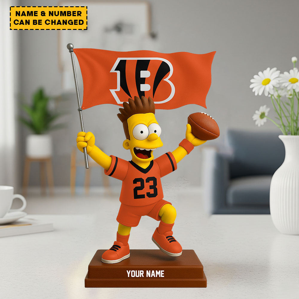 NFL And Simp Cartoon Character Acrylic Block Plaque For Home Custom Any Name 03
