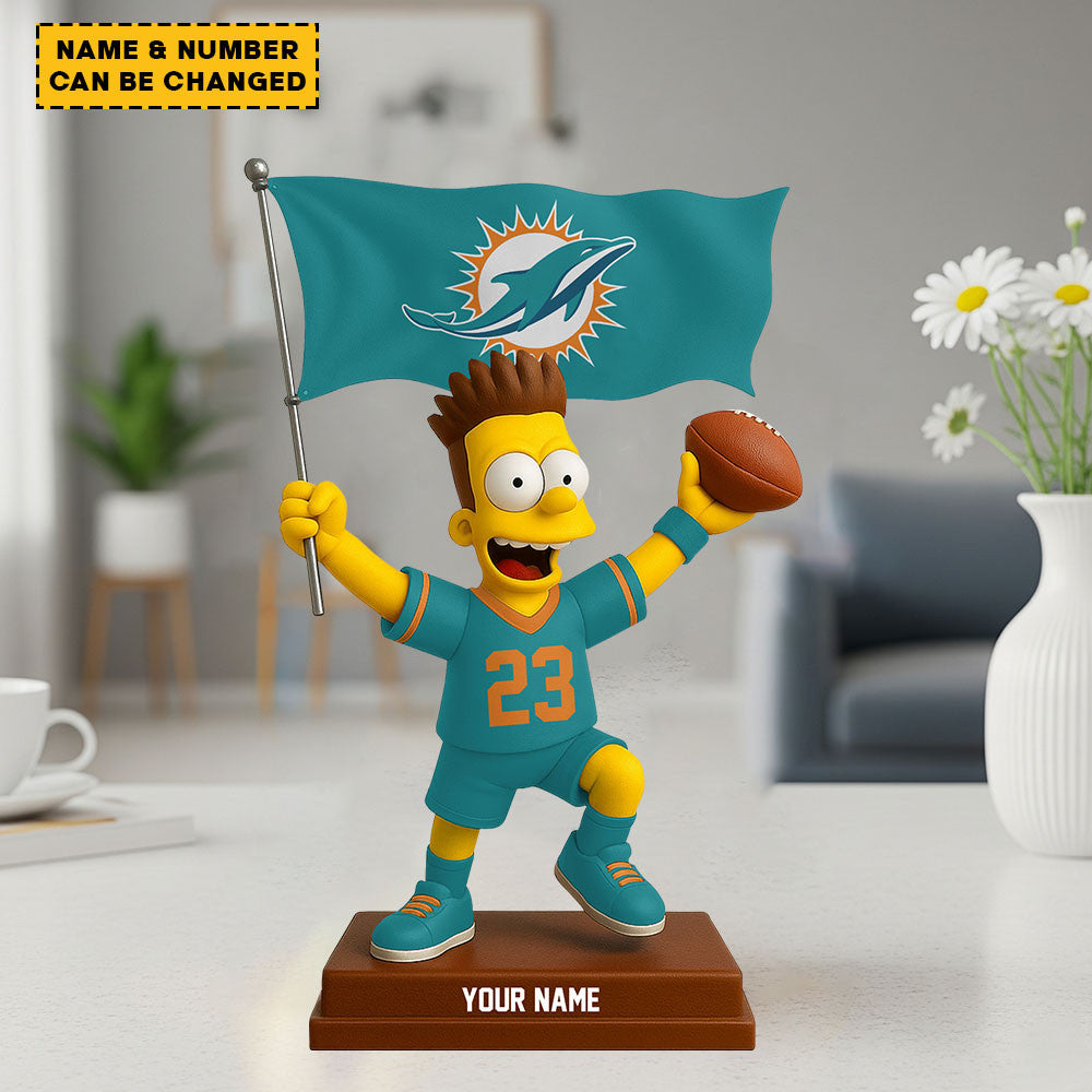 NFL And Simp Cartoon Character Acrylic Block Plaque For Home Custom Any Name 10