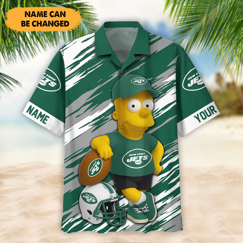 NFL And Cartoon Character Simps Hawaiian Shirt Custom Name Best Gift For Fan 14