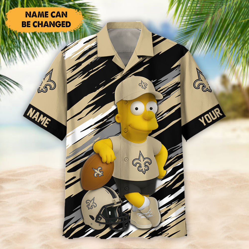 NFL And Cartoon Character Simps Hawaiian Shirt Custom Name Best Gift For Fan 20