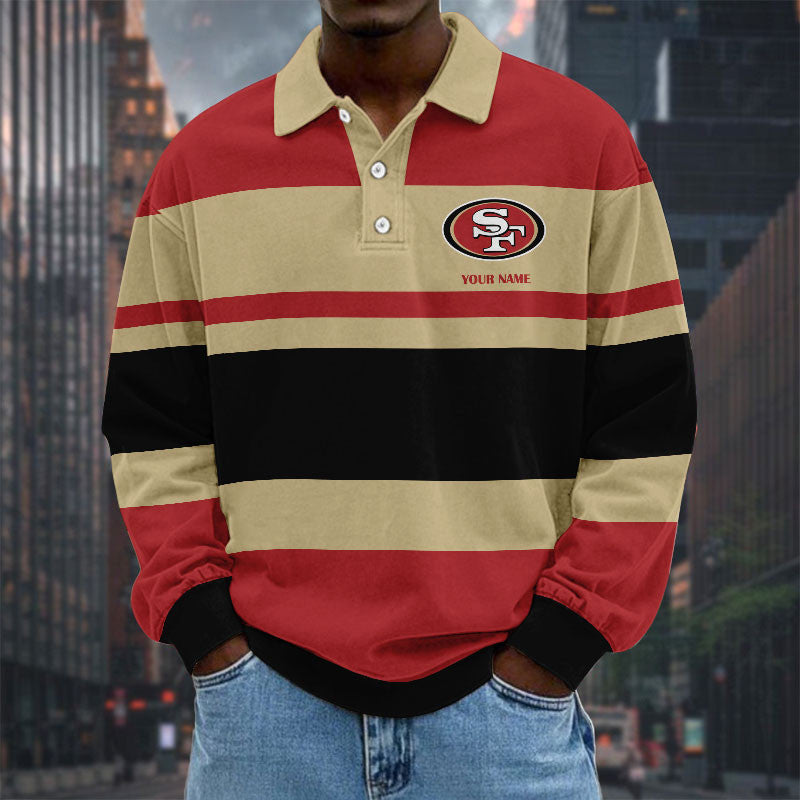 NFL Special Style Men Long Sleeves Polo Shirt Custom Name Gift For Fan 28