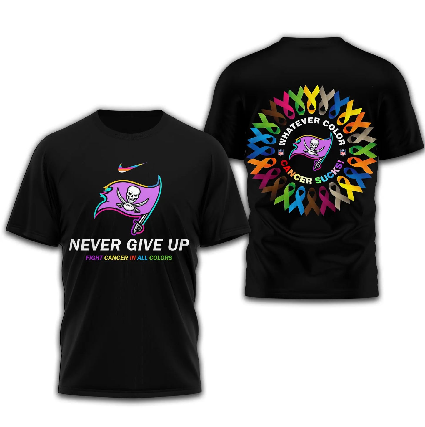 Tampa Bay Buccaneers | Premium Fight Cancer In All Colors 3D Shirt TD