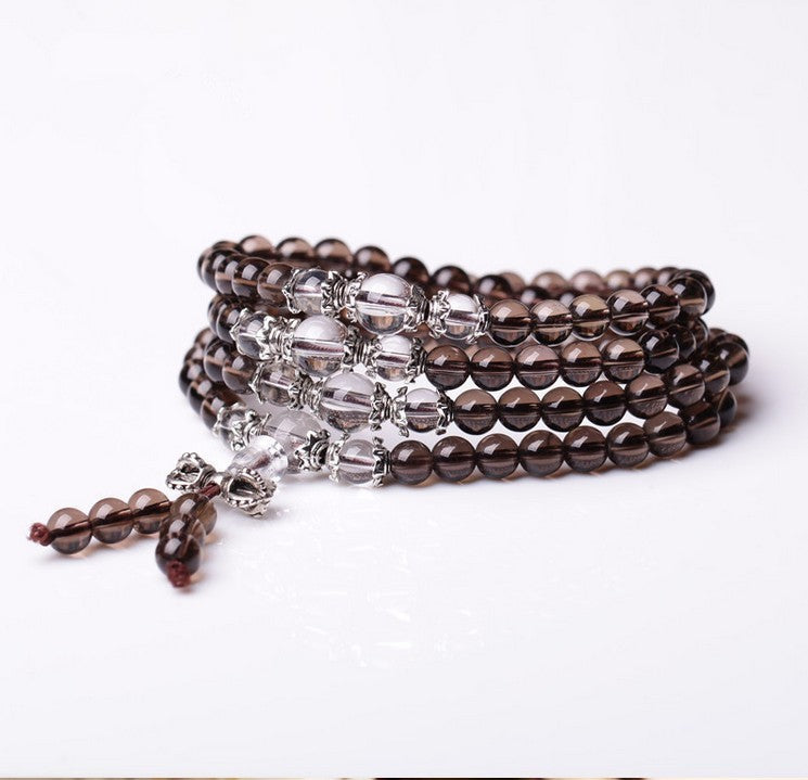 Women's Bracelet Mala beads obsidian prayer 108 for healing meditation