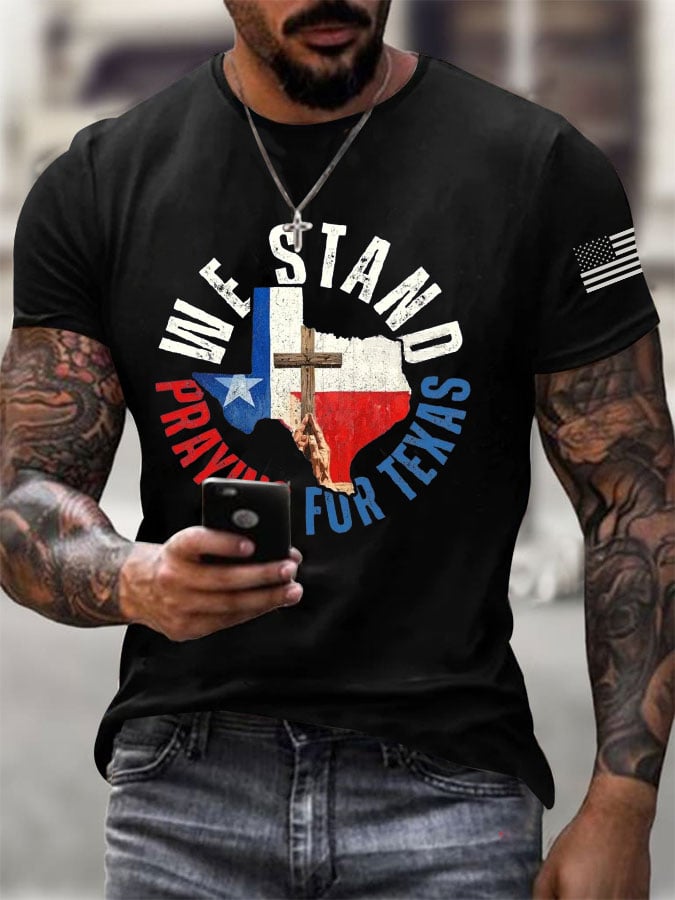 Men's Texas Flooding Print T-Shirt
