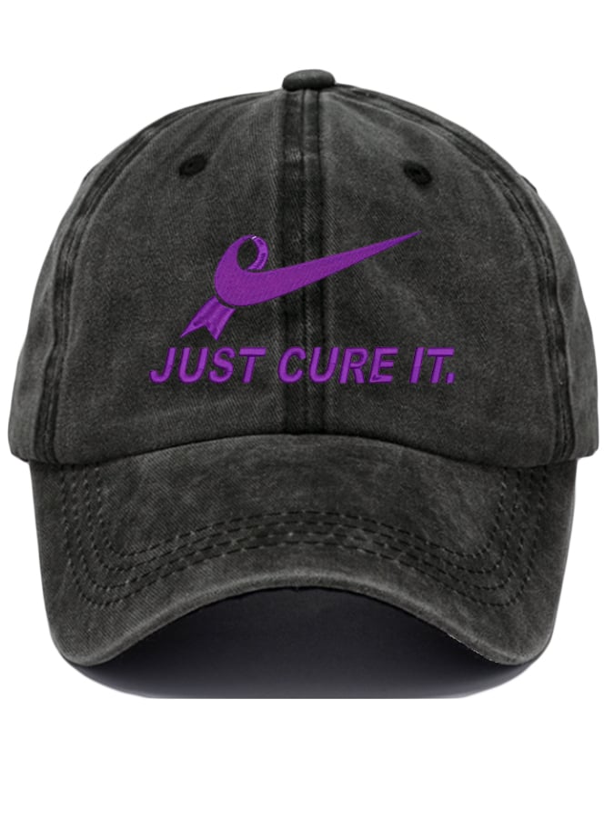 Unisex Just Cure It Alzheimer's disease Print Baseball Cap