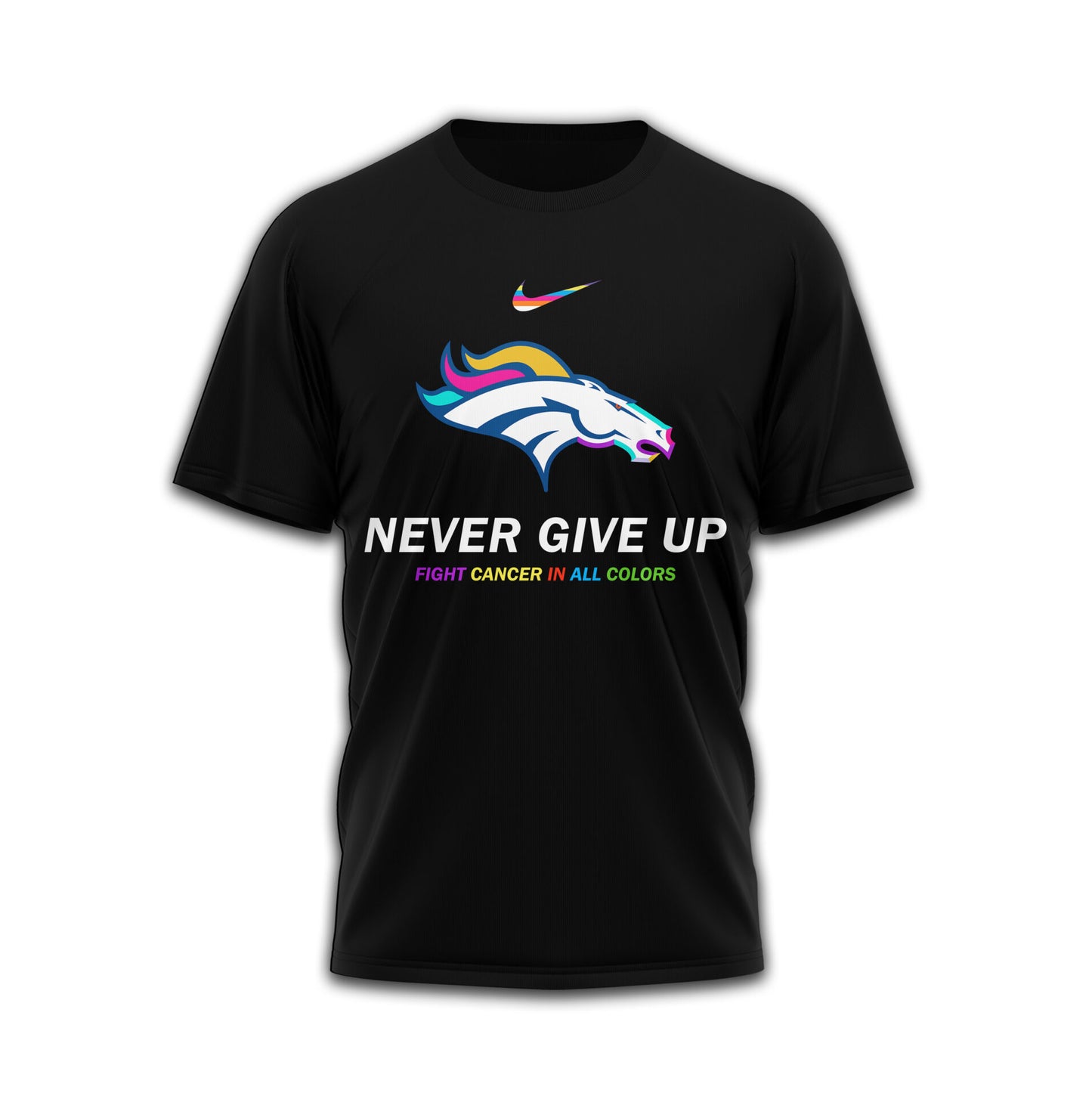 Denver Broncos | Premium Fight Cancer In All Colors 3D Shirt TD