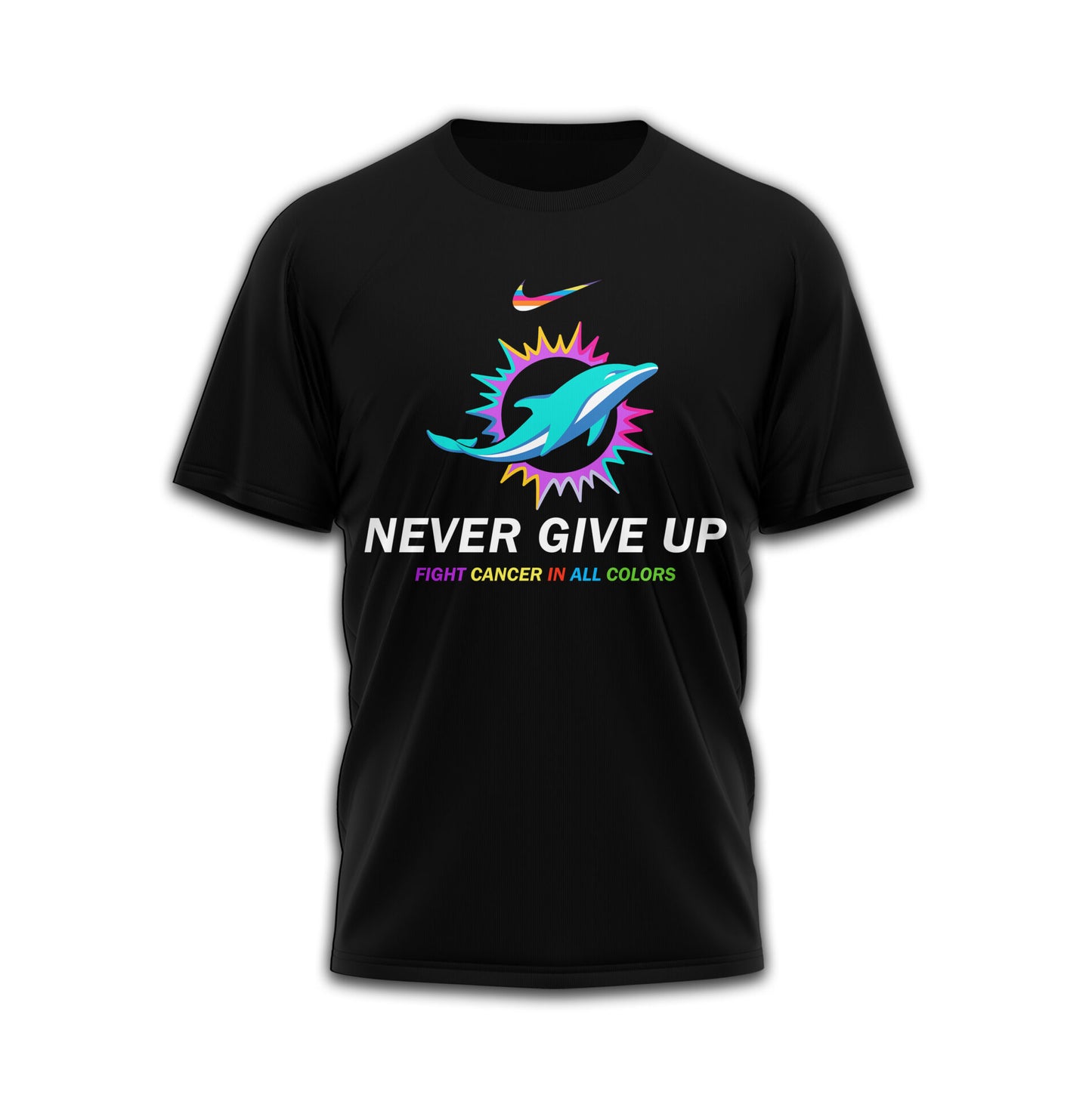 Miami Dolphins | Premium Fight Cancer In All Colors 3D Shirt TD