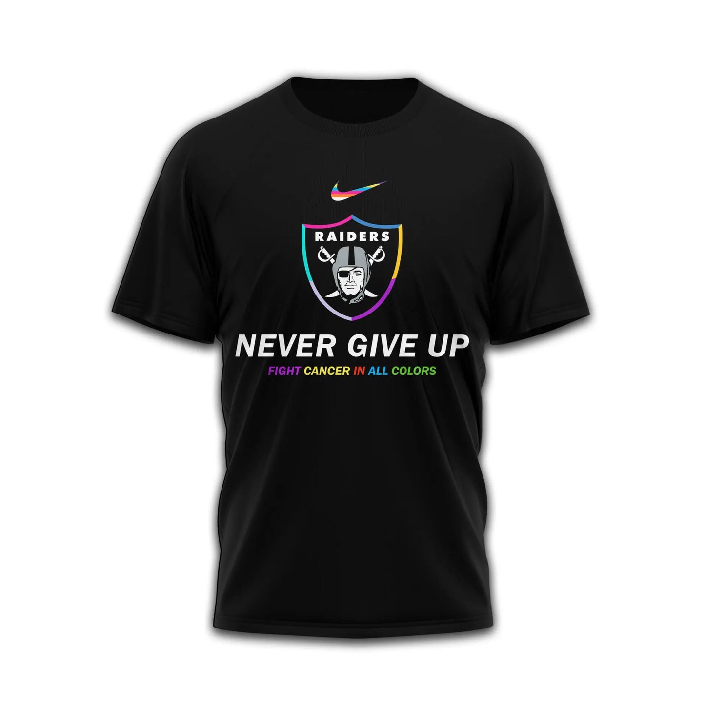 Las Vegas Raiders | Premium Fight Cancer In All Colors 3D Shirt TD