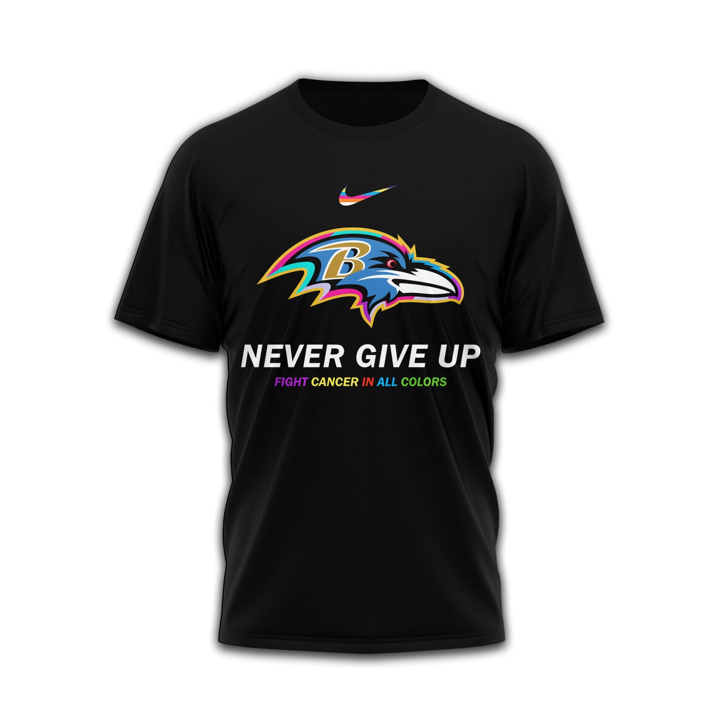 Baltimore Ravens | Premium Fight Cancer In All Colors 3D Shirt TD