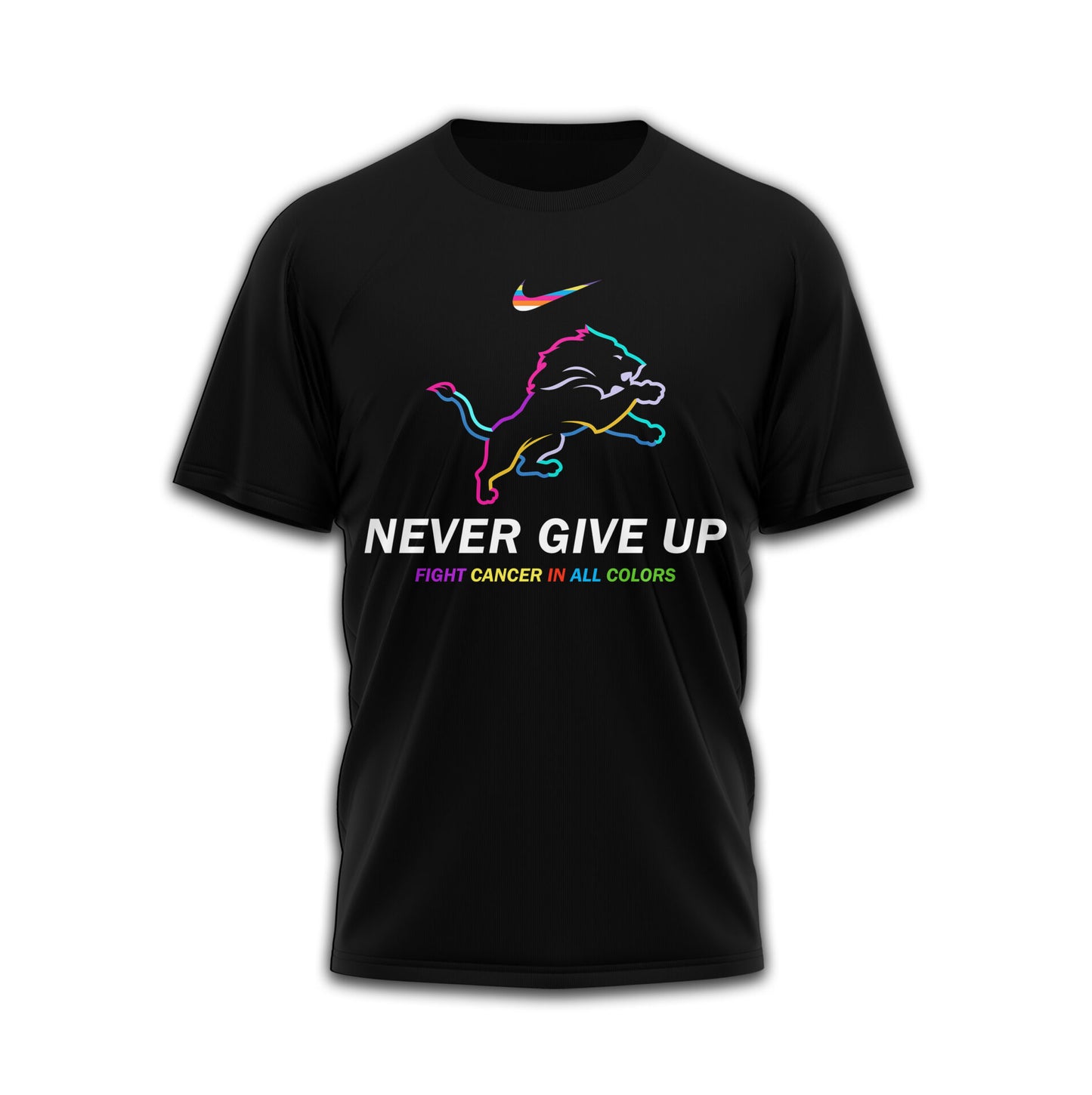Detroit Lions | Premium Fight Cancer In All Colors 3D Shirt TD