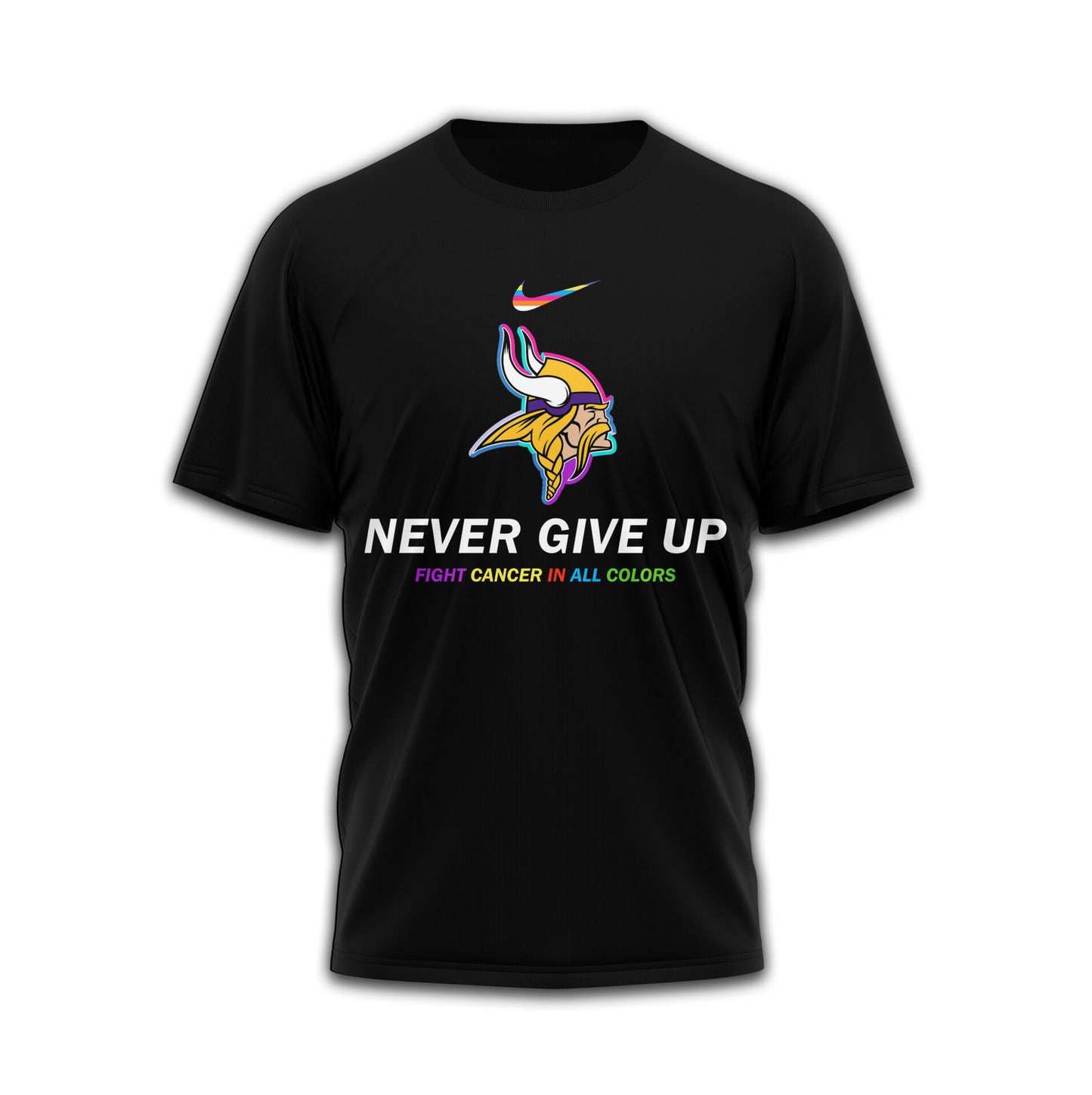 Minnesota Vikings | Premium Fight Cancer In All Colors 3D Shirt TD
