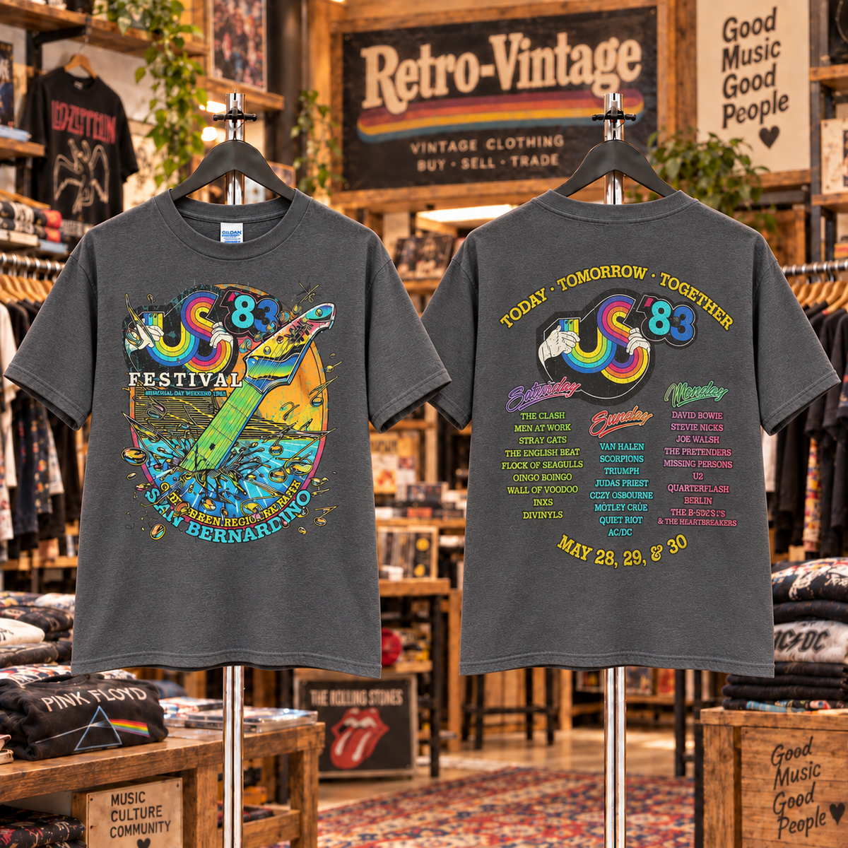 US Festival 1983 F/B Vintage T-Shirt