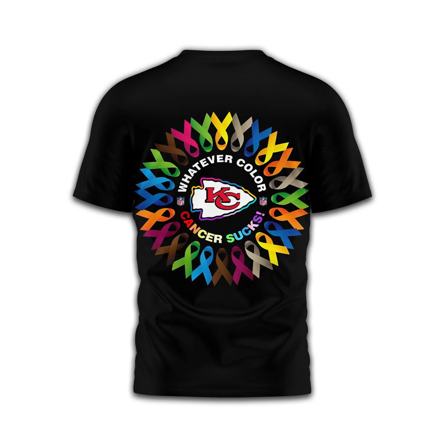 Kansas City Chiefs | Premium Fight Cancer In All Colors 3D Shirt TD