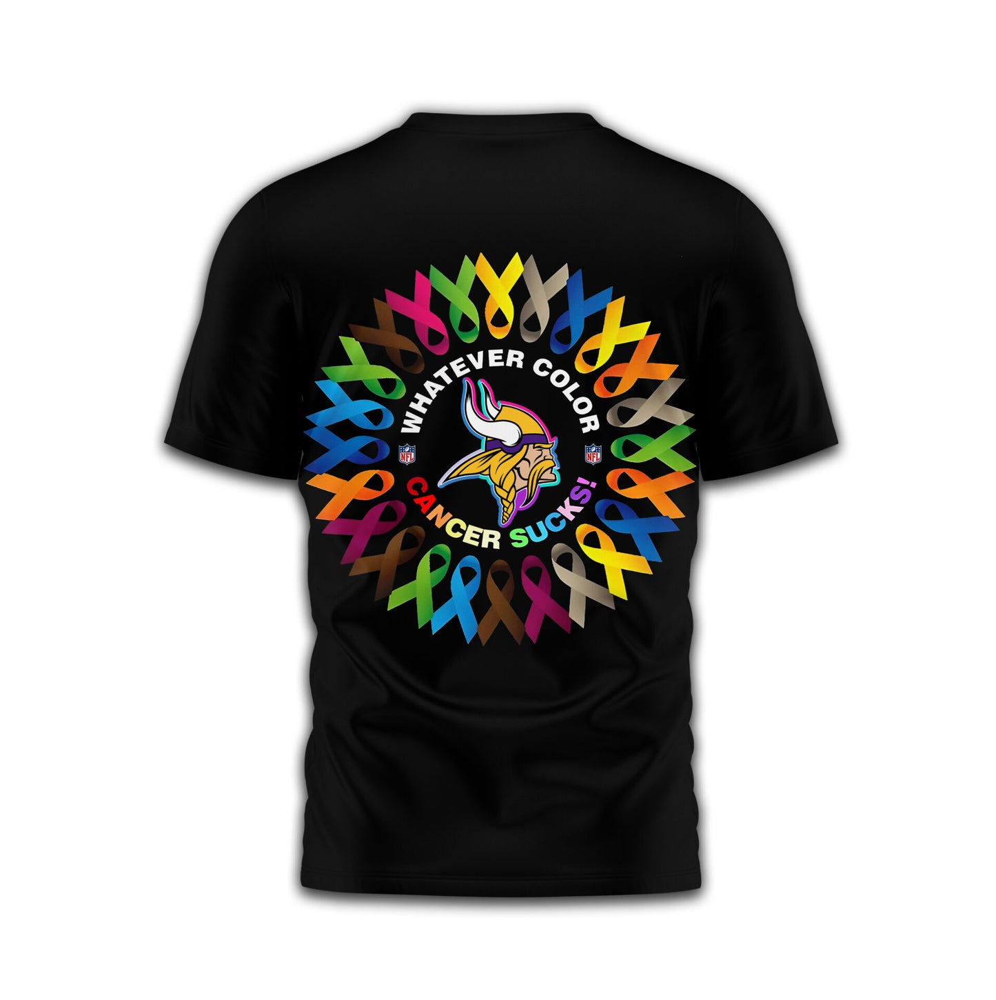Minnesota Vikings | Premium Fight Cancer In All Colors 3D Shirt TD