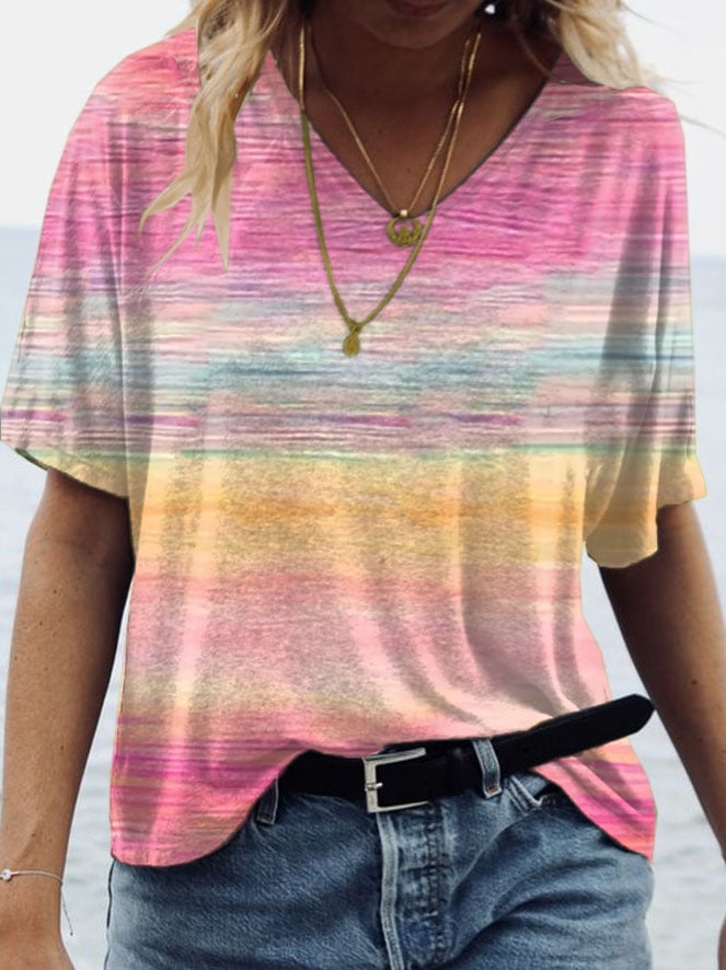 Women's Breast Cancer Awareness Print Casual T-Shirt