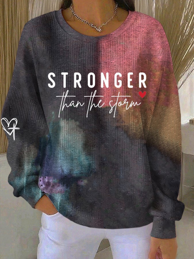 Women's Stronge Than The Storm Casual Sweatshirt