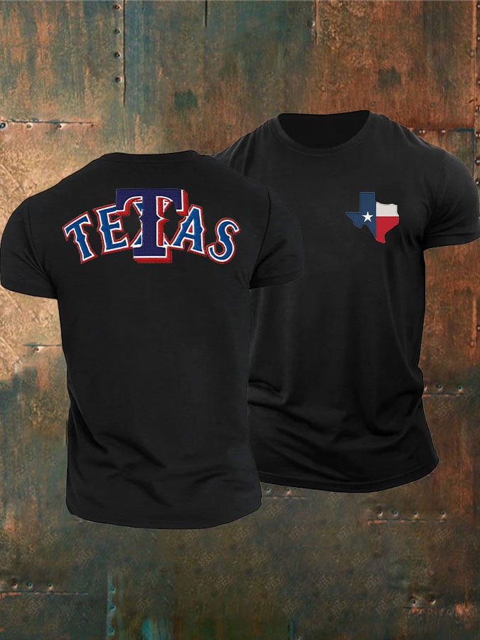 ๐๐Join us in praying for Texas.๐Men's Retro Texas Strong Print T-Shirt