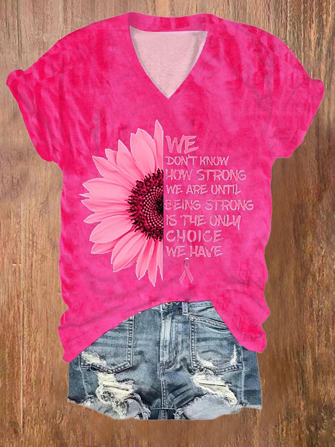Breast Cancer Women's Printed T-Shirt