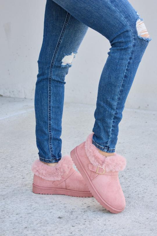 Fuzzy Thermal Ankle Boots