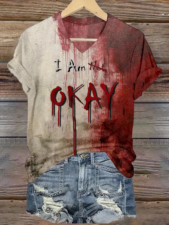 Women's Halloween Bloody T-Shirt