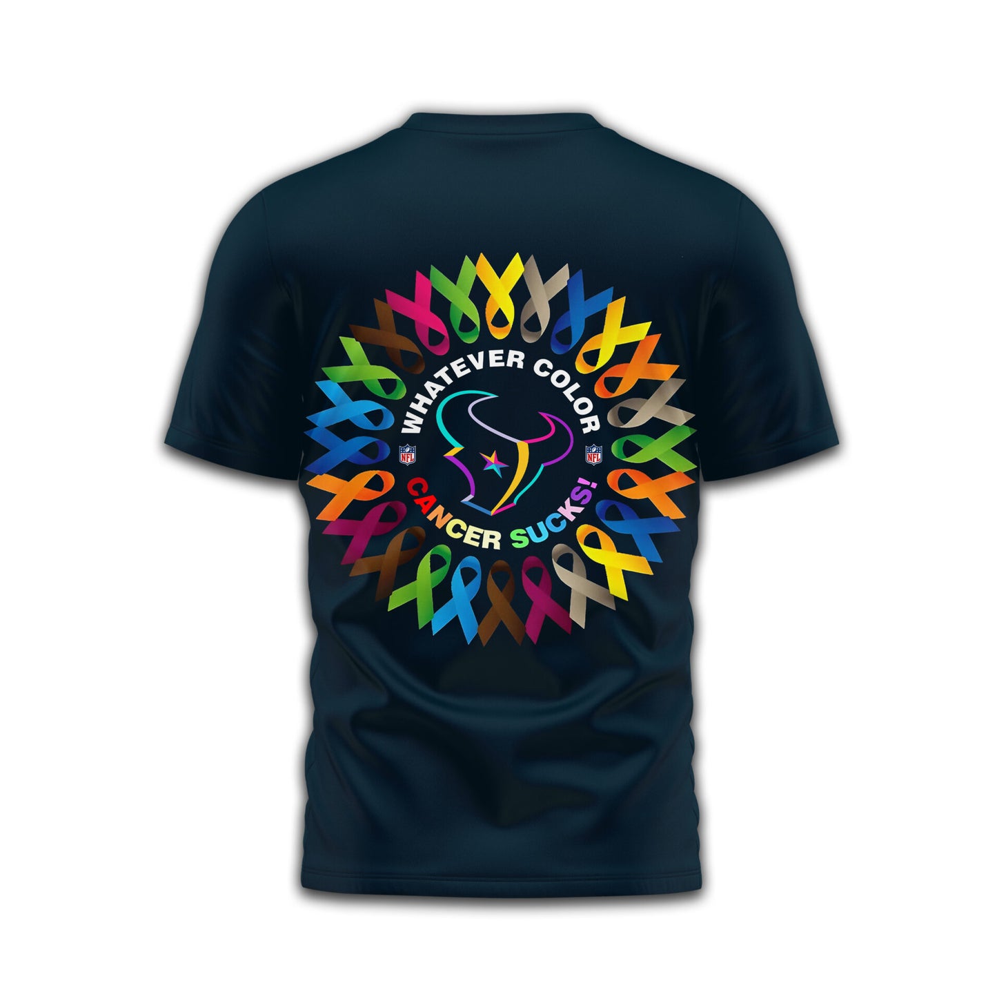 Houston Texans | Premium Fight Cancer In All Colors 3D Shirt TD