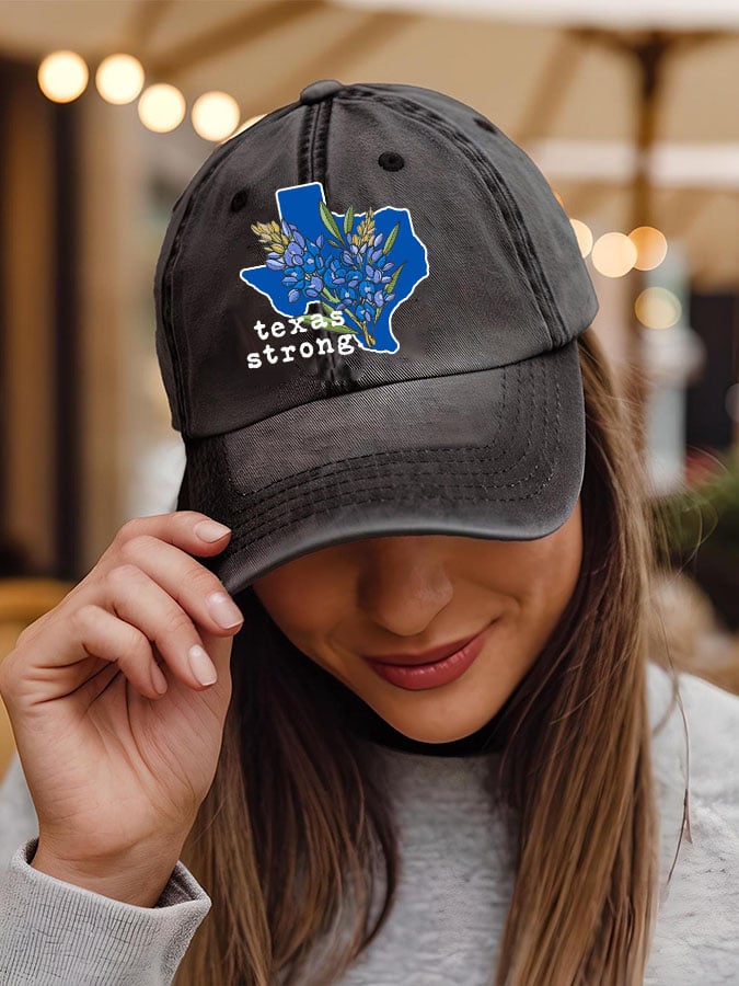 🙏💔Join us in praying for Texas.🙏Unisex Texas Strong Bluebonnet Print Baseball Cap