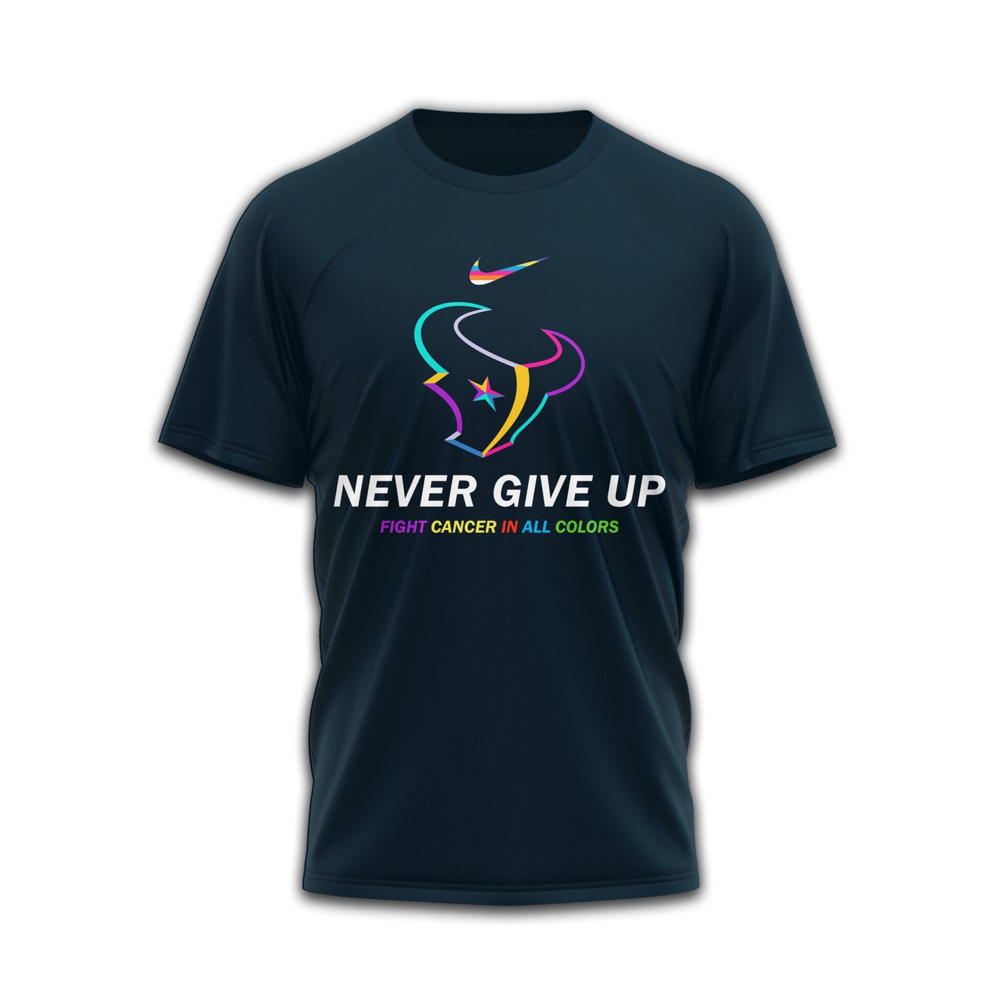 Houston Texans | Premium Fight Cancer In All Colors 3D Shirt TD