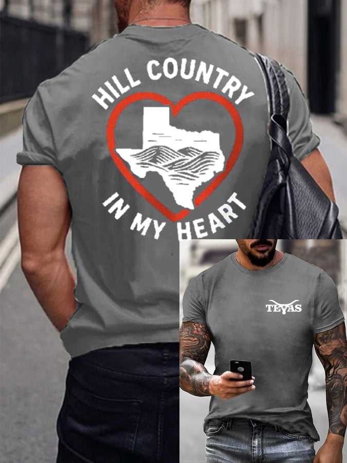 Men's Texas Flooding Print T-Shirt