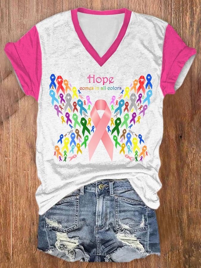 Breast Cancer Women's Printed T-Shirt