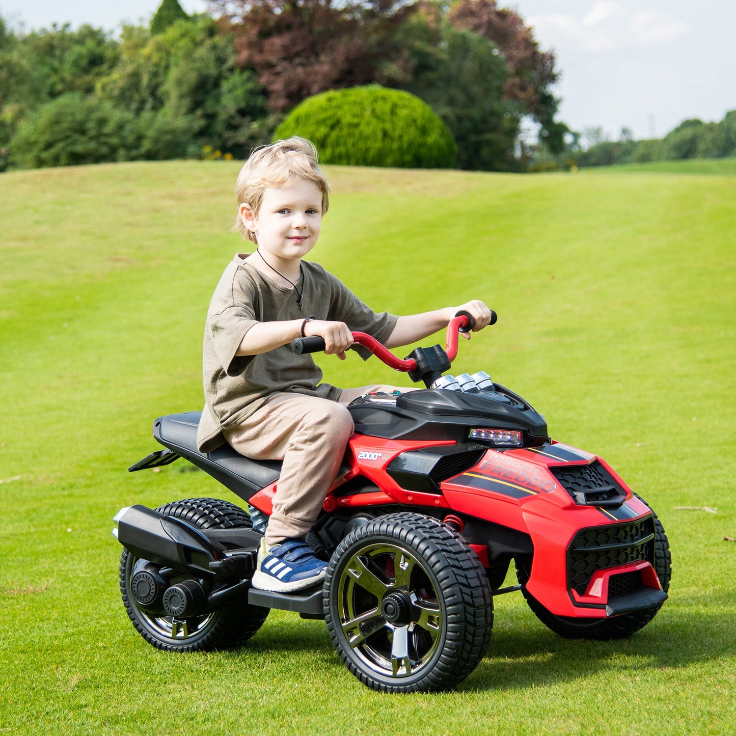 24V Spider 2 Seater Ride-On 3 Wheel Motorcycle